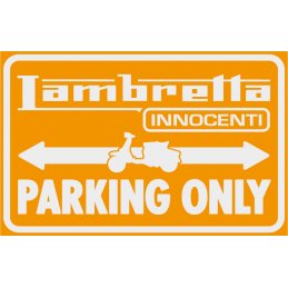 Plaques alu Lambretta Parking