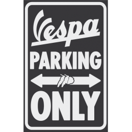 Plaques alu Vespa Parking